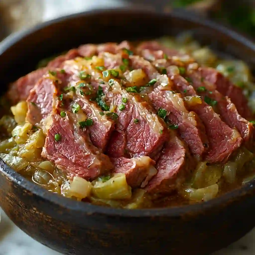Buttered Corned Beef with Sweet Cabbage Recipe Buttered Corned Beef with Sweet Cabbage Recipe