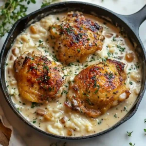 Classic Creamy Smothered Chicken and Rice Classic Creamy Smothered Chicken and Rice