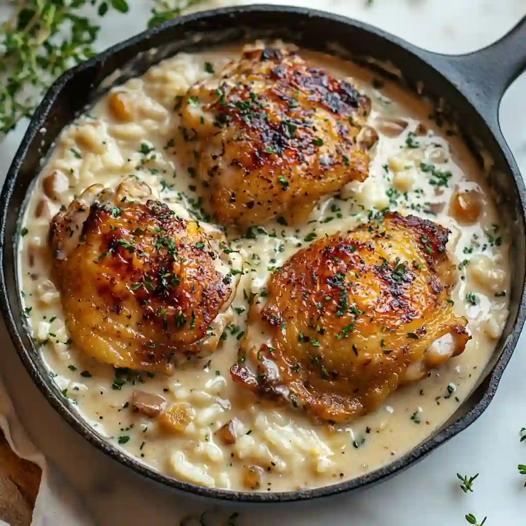 Classic Creamy Smothered Chicken and Rice Classic Creamy Smothered Chicken and Rice