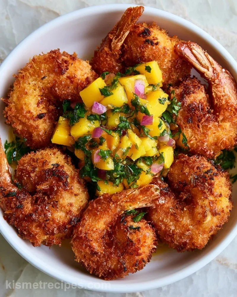 Air Fryer Coconut Shrimp with Mango Dip