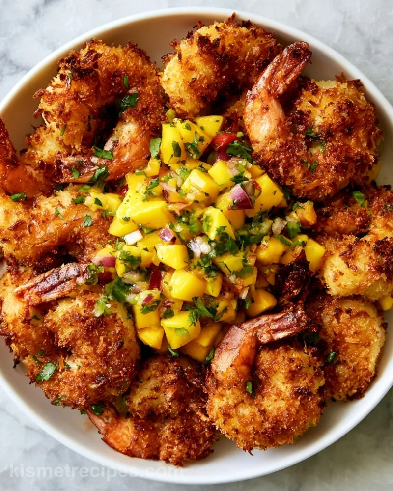 Air Fryer Coconut Shrimp with Mango Dip