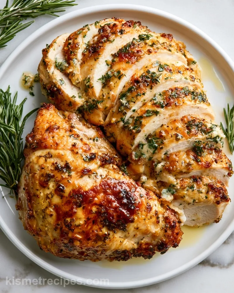 Air Fryer Turkey Breast with Herb Butter