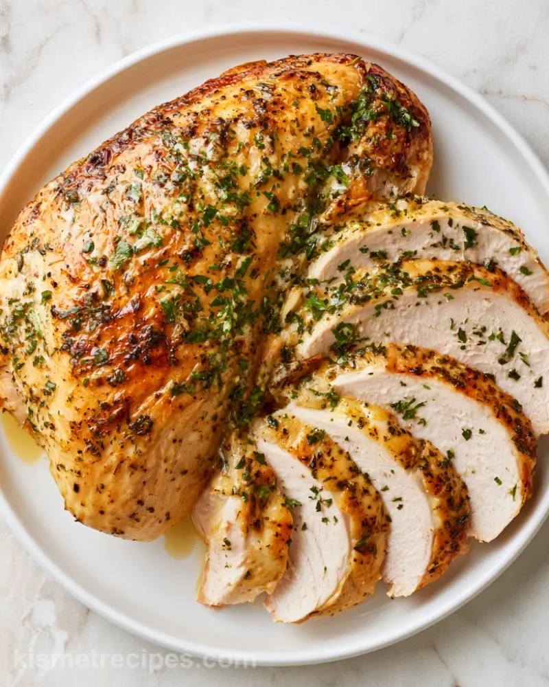 Air Fryer Turkey Breast with Herb Butter