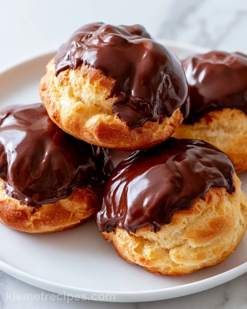 Easy Cream Puffs with Chocolate Ganache