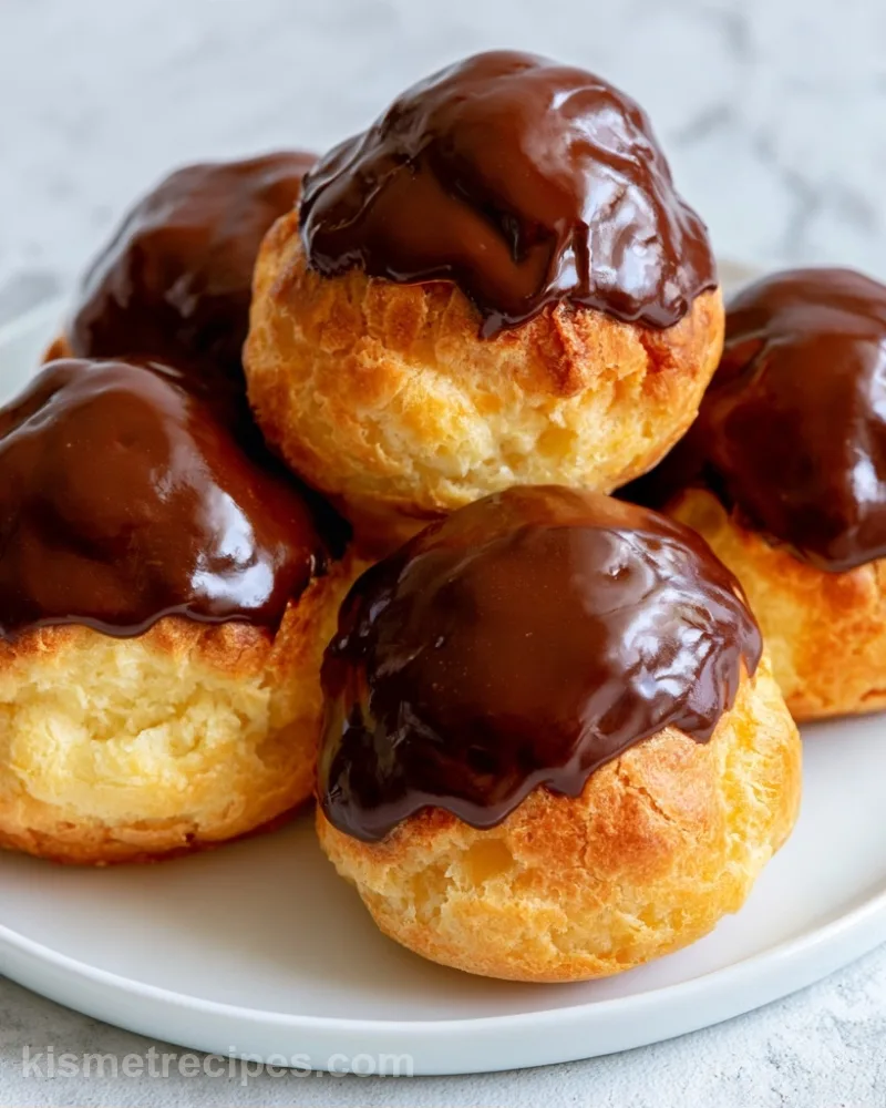 Easy Cream Puffs with Chocolate Ganache