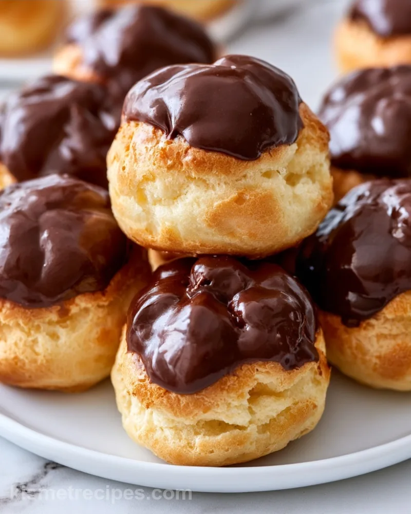 Easy Cream Puffs with Chocolate Ganache
