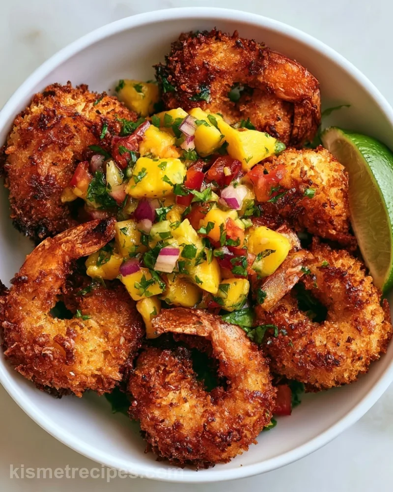 Air Fryer Coconut Shrimp with Mango Dip